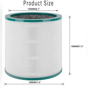TP01 Ture HEPA 360° Glass Filter Replacement for Dyson Tower Air Purifier Pure